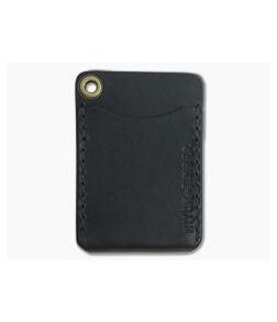 Hitch & Timber Flat Jacket Black Leather Minimalist Wallet