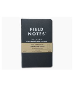 Field Notes Pitch Black Large Notebook Dot Graph Paper 2-Pack FN-35