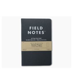 Field Notes Pitch Black Large Notebook Ruled Paper 2-Pack FN-36