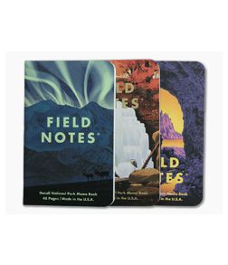 Field Notes National Parks | Denali, Cuyahoga Valley, Olympic Limited Graph Paper Memo Notebook 3 Pack FNC-43E