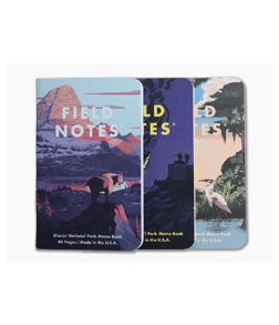 Field Notes National Parks | Glacier, Hawaii Volcanoes, Everglades Limited Graph Paper Memo Notebook 3 Pack FNC-43F