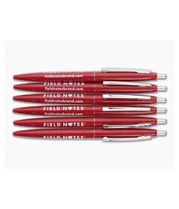 Field Notes Red Clic Pen 6-Pack Red Ink Pens