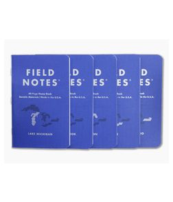 Field Notes Great Lakes Blue Graph Paper Notebooks 5-Pack FNC-55