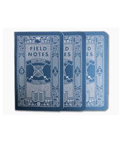 Field Notes Foiled Again Blue Ruled Paper Notebooks 3-Pack FNC-59