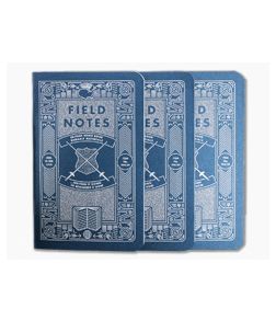 Field Notes Foiled Again Blue Ruled Paper Notebooks 3-Pack FNC-59
