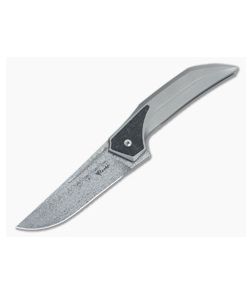 Reate Future Integral Knife Ladder Damasteel Carbon Fiber