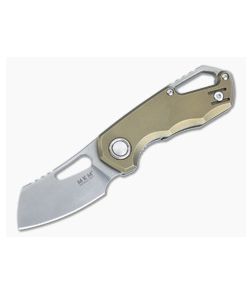 MKM Isonzo Liner Lock Folder Bronze Titanium Handle Stonewashed M390 Cleaver FX03M-2TBR