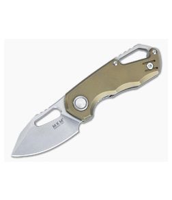 MKM Isonzo Liner Lock Folder Bronze Titanium Handle Stonewashed M390 Clip Point FX03M-3TBR