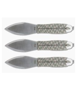 SOG Fling Throwing Knives - Set of 3 Paracord Wrapped Fixed Blade Knives FX41N-CP
