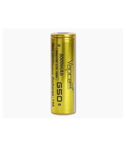 Vapcell G50 Flat Top Rechargeable 21700 5000mAh 3.7V High-Drain 15A Unprotected Lithium Ion (Li-ion) Battery