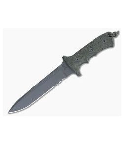 Chris Reeve Large Green Beret 7" Black Serrated Edge