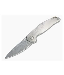 MKM Anso Goccia Flipper Limited #048 Damasteel Titanium Liner Lock Folder GC-D