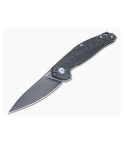 MKM Anso Goccia Dark Stonewashed M390 3D Titanium Liner Lock Flipper GC-TDSW