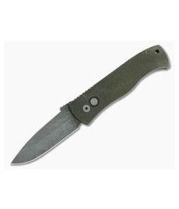 Protech Emerson GPK Exclusive CQC-7A Acid Wash Spear Point Smooth Micarta Top Automatic Knife GP-CQC7-A1