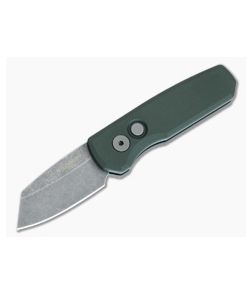 Protech Runt 5 Automatic GP Exclusive Smooth Green Aluminum Acid Washed MagnaCut Reverse Tanto GP.RUNT5.01-GREEN