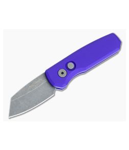 Protech Runt 5 Automatic GP Exclusive Smooth Purple Aluminum Acid Washed MagnaCut Reverse Tanto GP.RUNT5.01-PURPLE