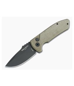 Protech Knives Les George SBR Black DLC S35VN GPKnives Exclusive Green Micarta Top Automatic Knife