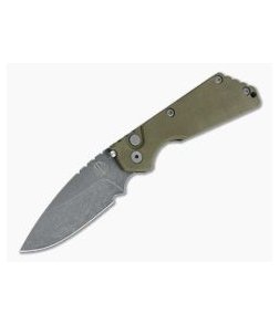 Protech GPKnives Exclusive Strider SnG Green Micarta Top Plain Acid Wash Blade Automatic Knife GP-SNG-04