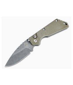 Protech GPKnives Exclusive Strider SnG Green Micarta Top Nichols Damascus Blade Automatic Knife GP-SNG-06-01