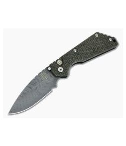 Protech GPKnives Exclusive Strider SnG Green Textured Micarta Top Nichols Damascus Blade Automatic Knife GP-SNG-07