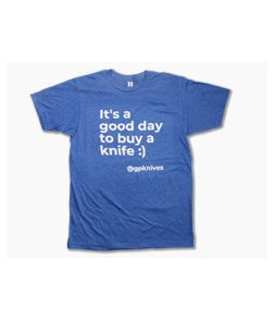 GPKNIVES Blue Heather Good Day T-Shirt | Medium