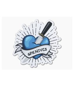 GPKnives Limited American Traditional Heart and Blade Tattoo Sticker