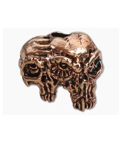 Schmuckatelli Gemini Twins Skull Bead Antique Copper Pewter