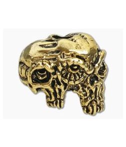 Schmuckatelli Gemini Twins Skull Bead Antique Gold Pewter