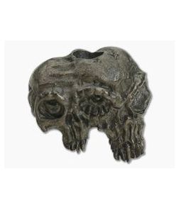 Schmuckatelli Gemini Twins Skull Bead Matte Hematite Pewter