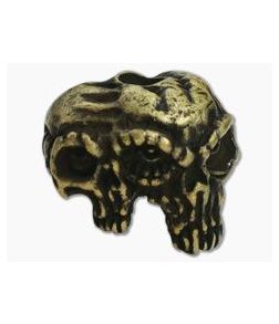 Schmuckatelli Gemini Twins Skull Bead Brass Oxidized Pewter
