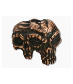 Schmuckatelli Gemini Twins Skull Bead Copper Oxidized Pewter