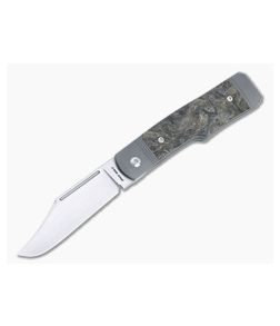 Jack Wolf Knives Gunslinger Jack Dark Matter Gold FatCarbon Front Flipper GUNSL-02-FC-DMGLD