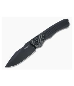 Heretic Knives Wraith Auto Tactical S/E Black Elmax Bolstered Integral Black Automatic Knife H000-4A-T
