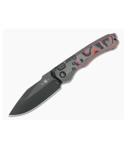 Heretic Wraith Orange Camo Carbon Fiber Automatic Knife H000-6A-ORCF