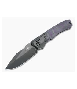 Heretic Wraith Purple Camo Carbon Fiber Automatic Knife H000-6A-PUCF