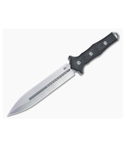 Heretic Knives Nephilim Dagger Stonewashed Elmax Carbon Fiber Fixed Blade H003-2A-CF