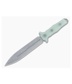 Heretic Nephilim Jade G10 Fixed Knife BattleWorn (Stonewashed) Blade H003-5A-JADE
