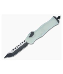 Heretic Hydra Tanto Two-Tone Black Elmax Jade G10 Top Single Action OTF Automatic Knife H006-10A-JADE