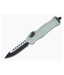 Heretic Knives Hydra Single Edge Two-Tone Black Elmax Jade G10 Single Action OTF Automatic H007-10A-JADE