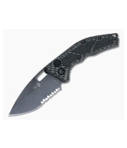 Heretic Knives Medusa Tanto OTS Automatic Serrated Black DLC S35VN Carbon Fiber H011-6B-CF