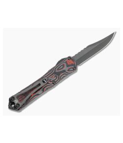 Heretic Knives Manticore-S Bowie DLC Elmax Orange Camo Carbon Fiber OTF Automatic H022B-6A-ORCF