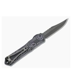Heretic Knives Manticore-S Bowie DLC Elmax Purple Camo Carbon Fiber OTF Automatic H022B-6A-PUCF