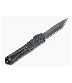 Heretic Knives Manticore-S Tanto DLC Elmax Twill Carbon Fiber OTF Automatic H023-6A-CF