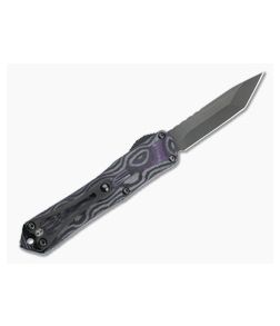 Heretic Knives Manticore-S Tanto DLC Elmax Purple Camo Carbon Fiber OTF Automatic H023-6A-PUCF