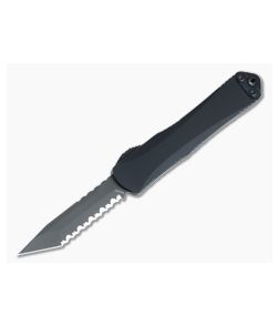 Heretic Manticore-S Tactical Automatic Black Aluminum Handles Black DLC Serrated MagnaCut Tanto H023-6C-T