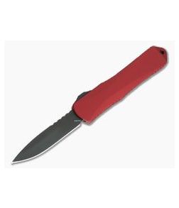 Heretic Knives Manticore-E Drop Point Black DLC S35VN Red EDC OTF Automatic H026-6A-RED
