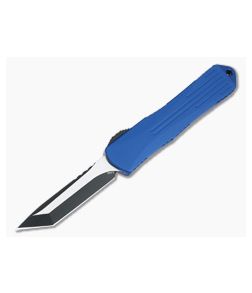 Heretic Knives Manticore-E Tanto Two-Tone Black Cerakote Elmax Blue EDC OTF Automatic H027-10A-BLU