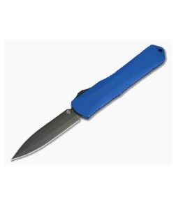 Heretic Knives Manticore-X Double Edge Tumbled DLC Blue OTF Automatic H032-6A-BLUE