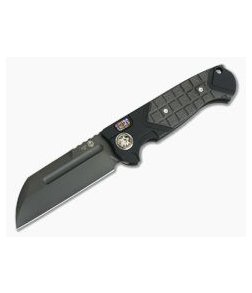Heretic Knives ADV Butcher OTS Automatic Black DLC Aluminum Flamed Titanium and Carbon Fiber H034-6A