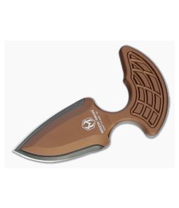 Heretic Knives Sleight Modular Push Dagger Black DLC 20CV Bronze Fixed Blade H050-6A-BRZ